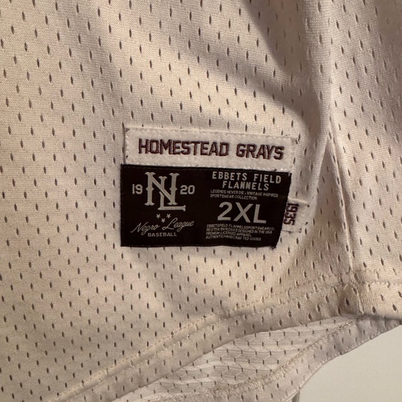 2XL Homestead Grays Josh Gibson Ebbets Field flannels stitch jersey. - Picture 3 of 3